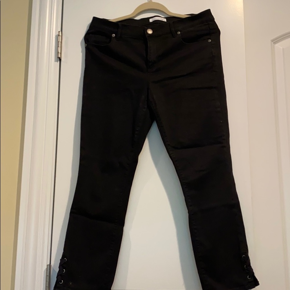 Loft cropped black jeans